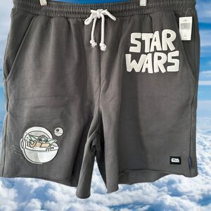Star Wars Disney Parks Spirit Jersey Mens Yoda Shorts Gray Size XL NEW